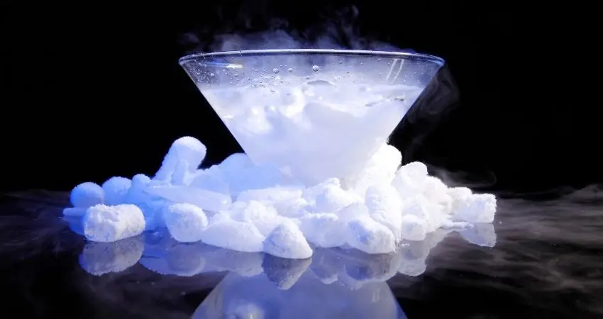 hielo seco en copa